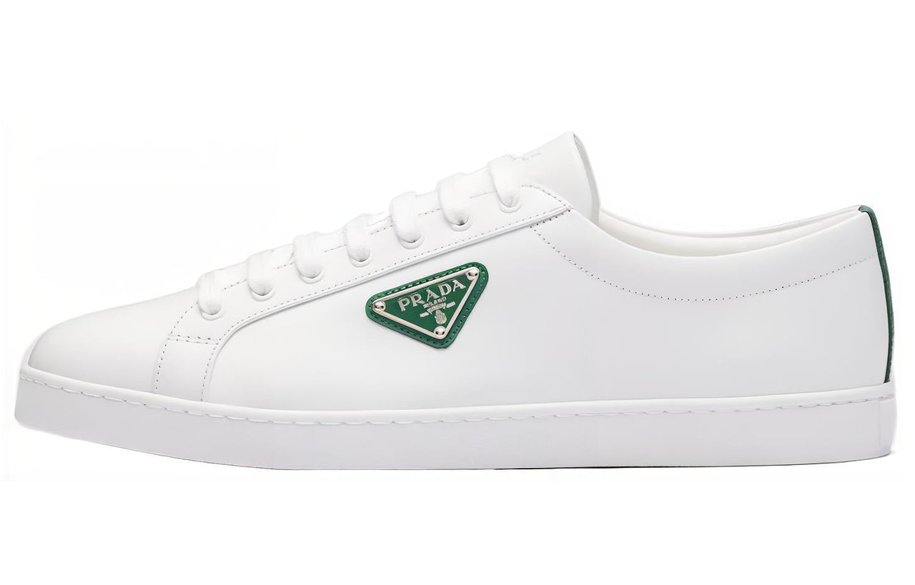 PRADA Brushed Sneakers Leather White White Mango