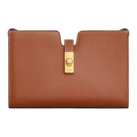 CELINE Soft Calfskin One Shoulder Crossbody Clutch Regular Women's Brown