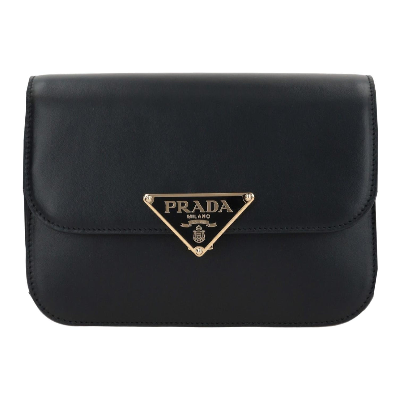 PRADA Calfskin Crossbody Bag Shoulder Bag Women's Black