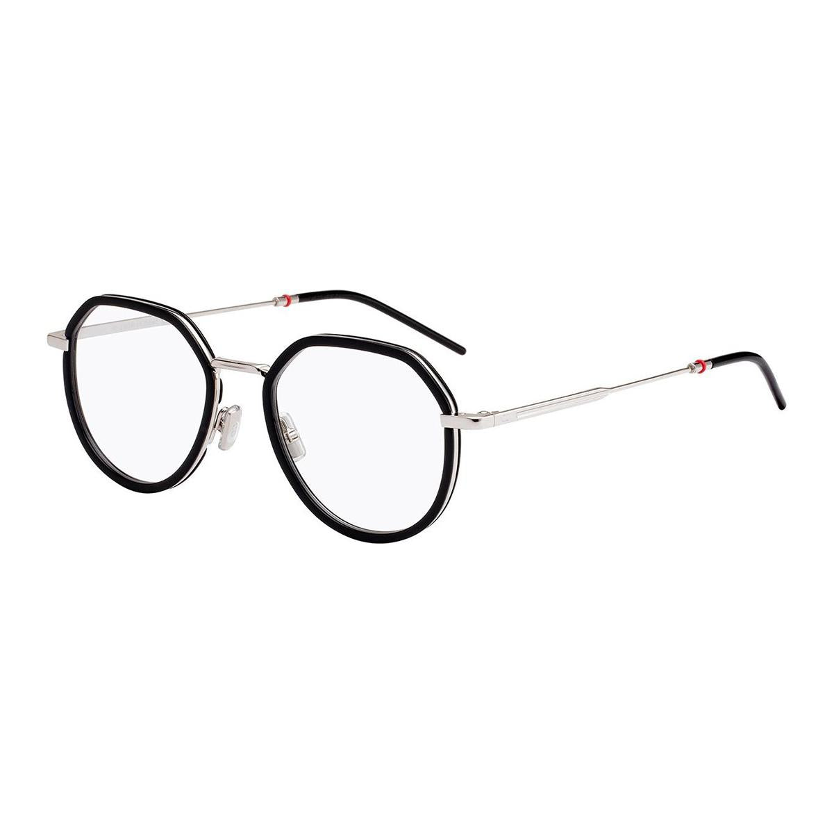 DIOR Alloy Metal Irregular Shape Eyeglass Frames Men's Black