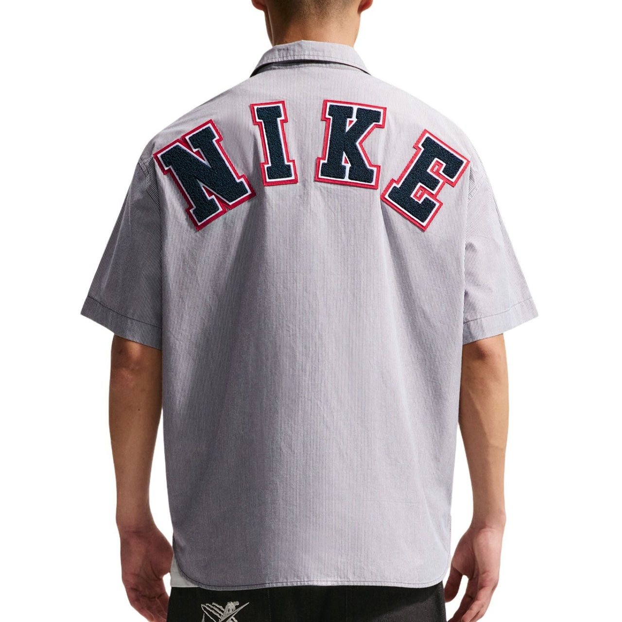 Nike Life Button-Down Shirt 'Anthracite White' IF0927-060
