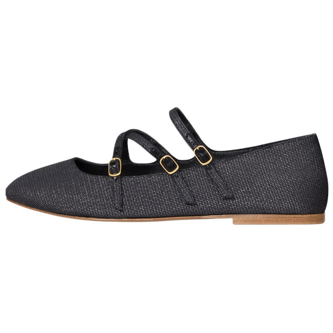 CELINE Flat Mary Jane Shoes Women's Black