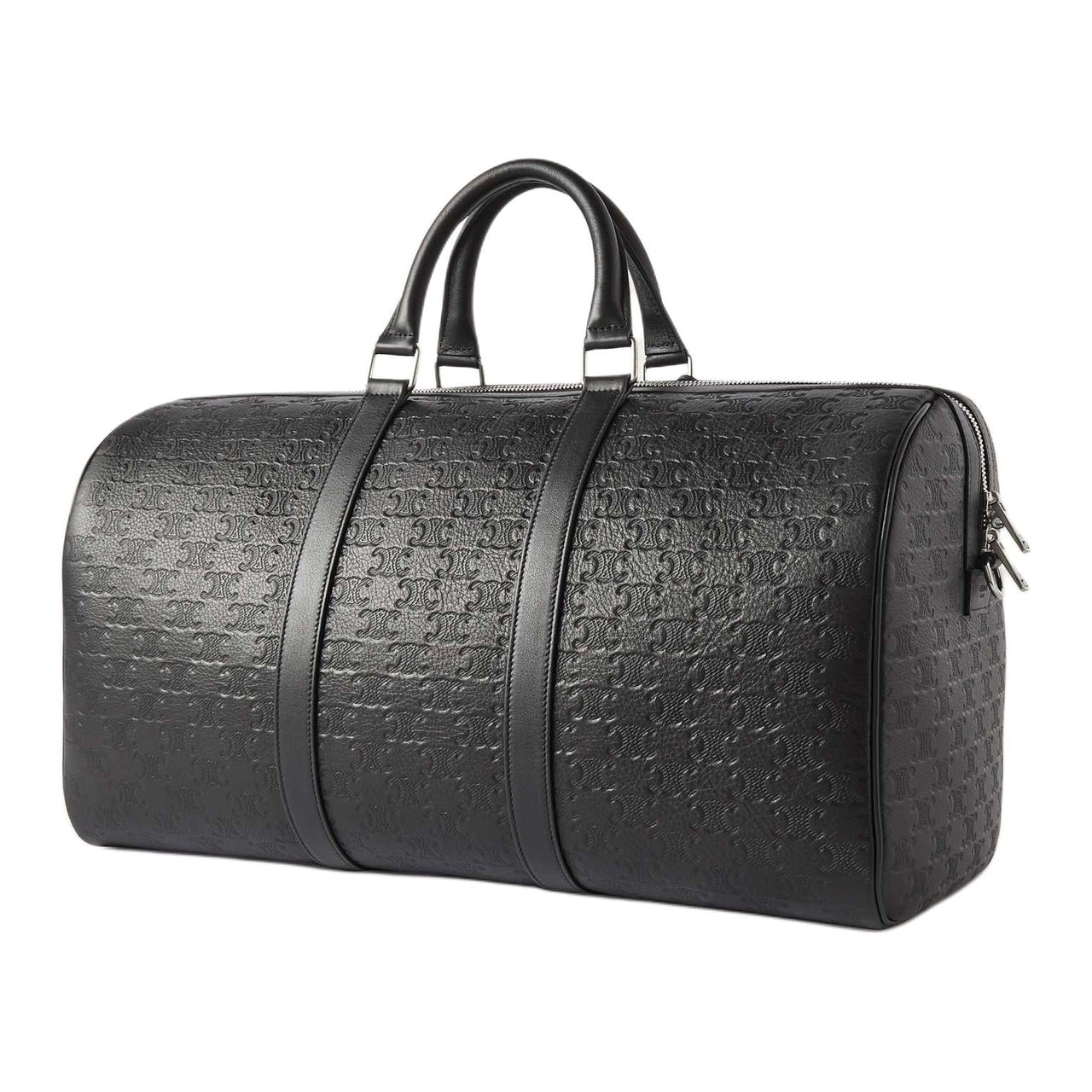 CELINE Calfskin Handbag Travel Bag Men's Black