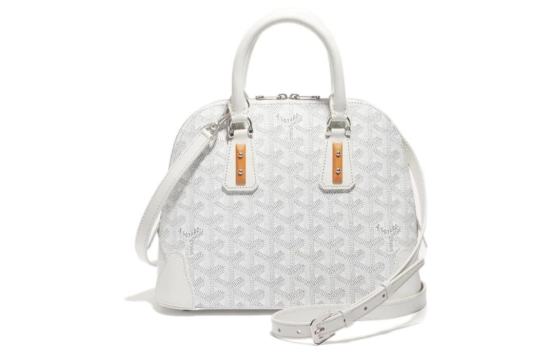GOYARD Cow Leather Dog's Teeth Bag Straps Small Size Unisex White