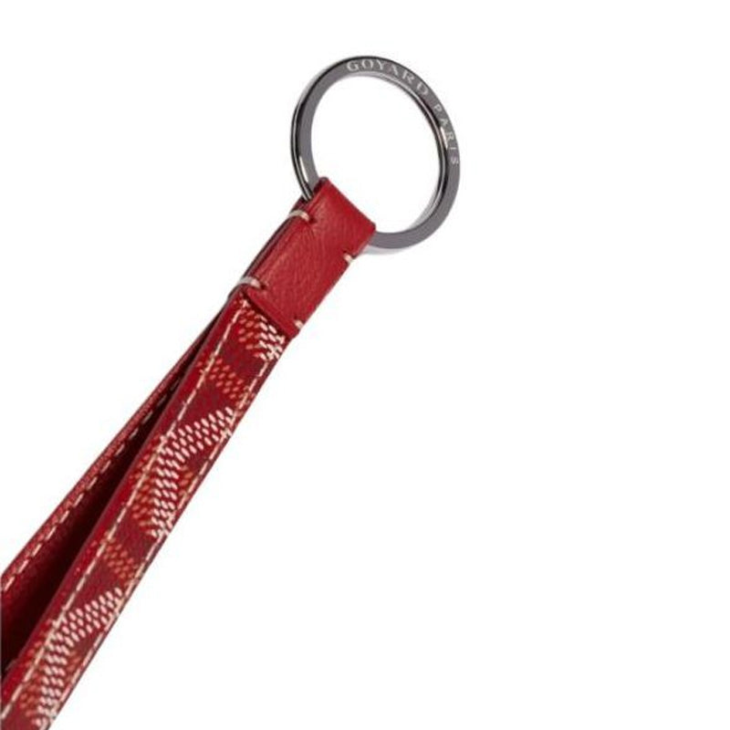 GOYARD Canvas With Calfskin Keychain Bag Accessory Unisex Red