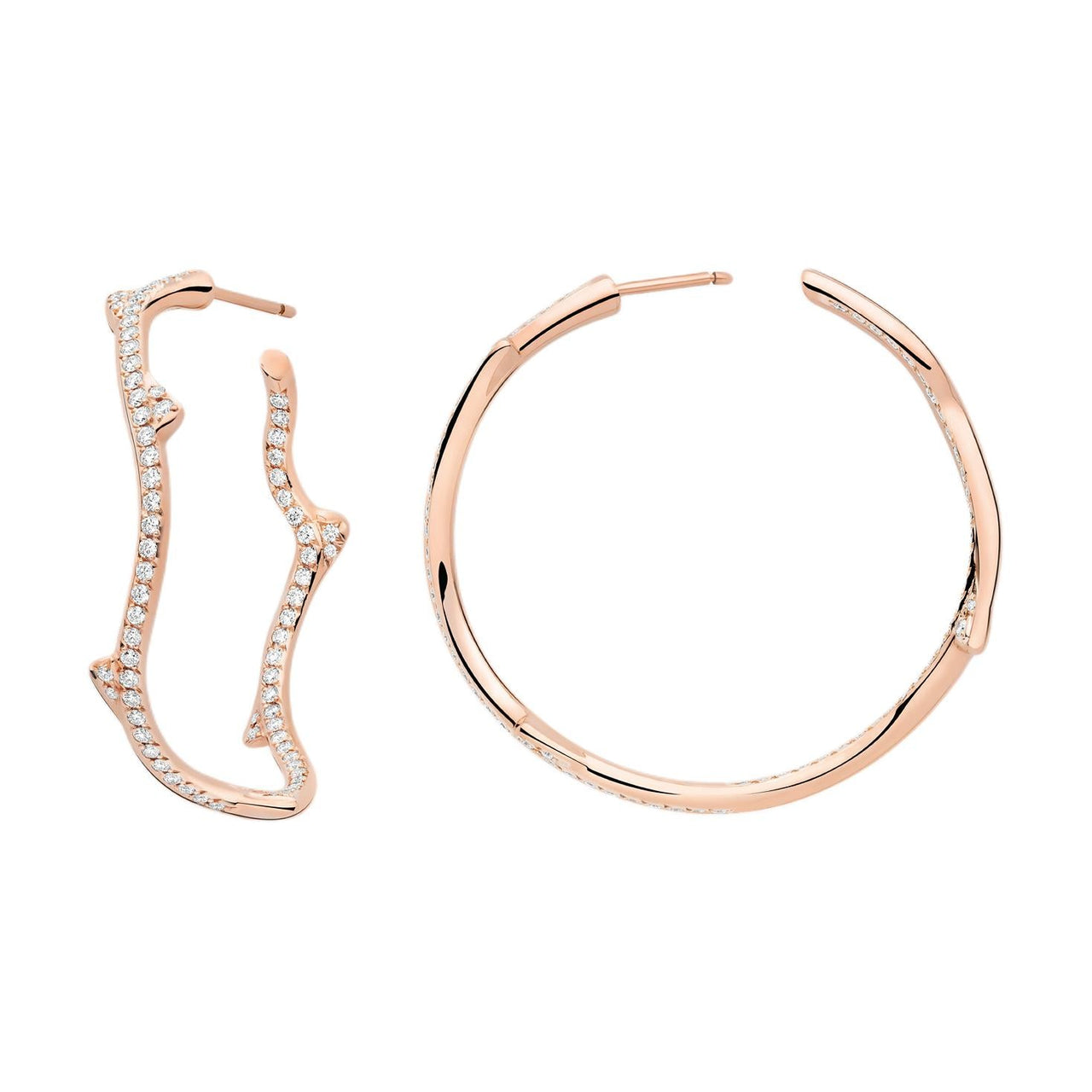 DIOR Diamond 1.65 Carats Earrings Unisex Rose