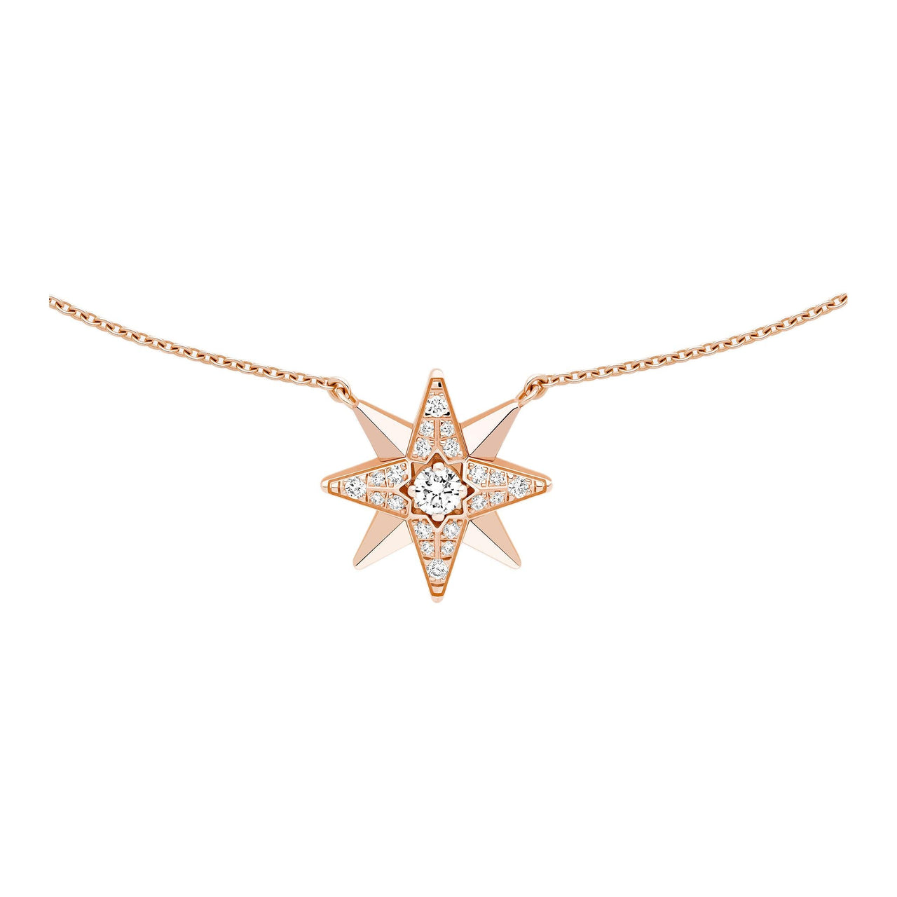DIOR Rose 18k Gold Necklaces Women's Rose Gold