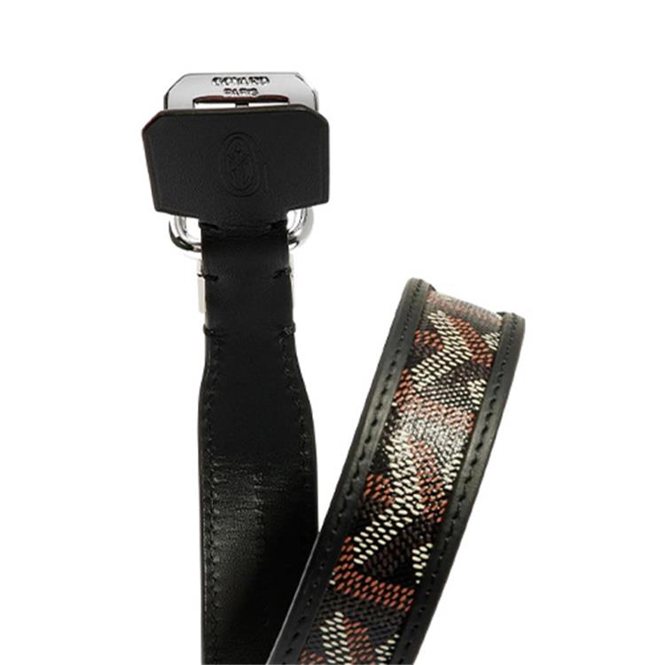 GOYARD Goyardine Canvas With Clamecy Cow Leather Dog's Teeth Collar Bag Accessory Unisex Black
