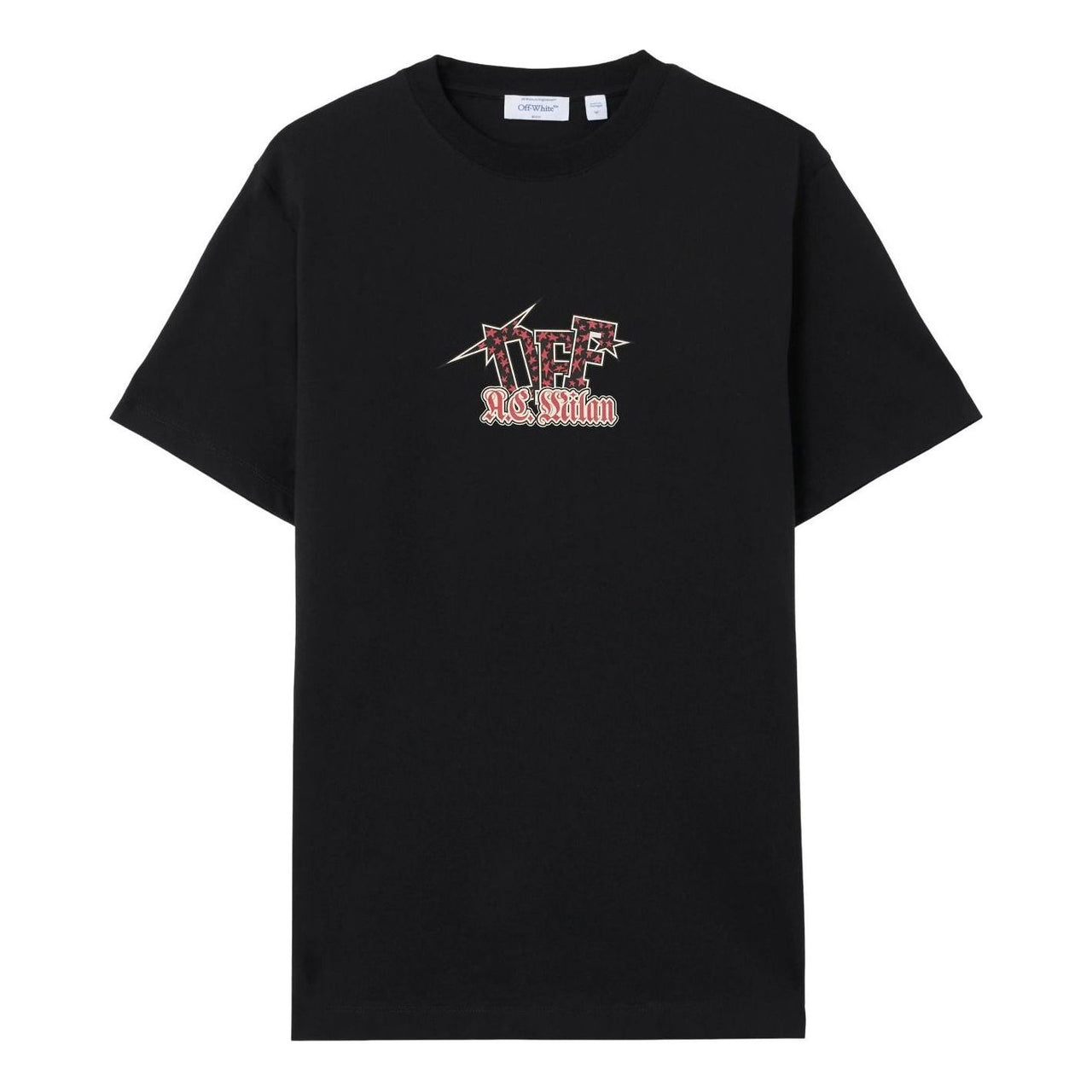 Off-White x c/o AC Milan Slim T-Shirt 'Black Red' 44MAA027G25J00N125