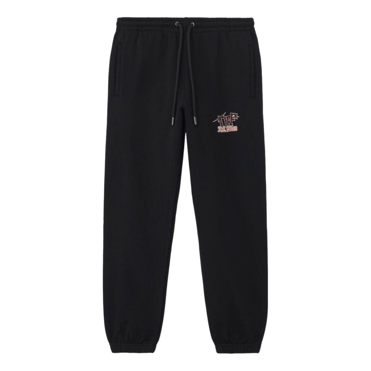 Off-White x c/o AC Milan Cuffed Sweatpants 'Black Red' 44MCH057G25F001125