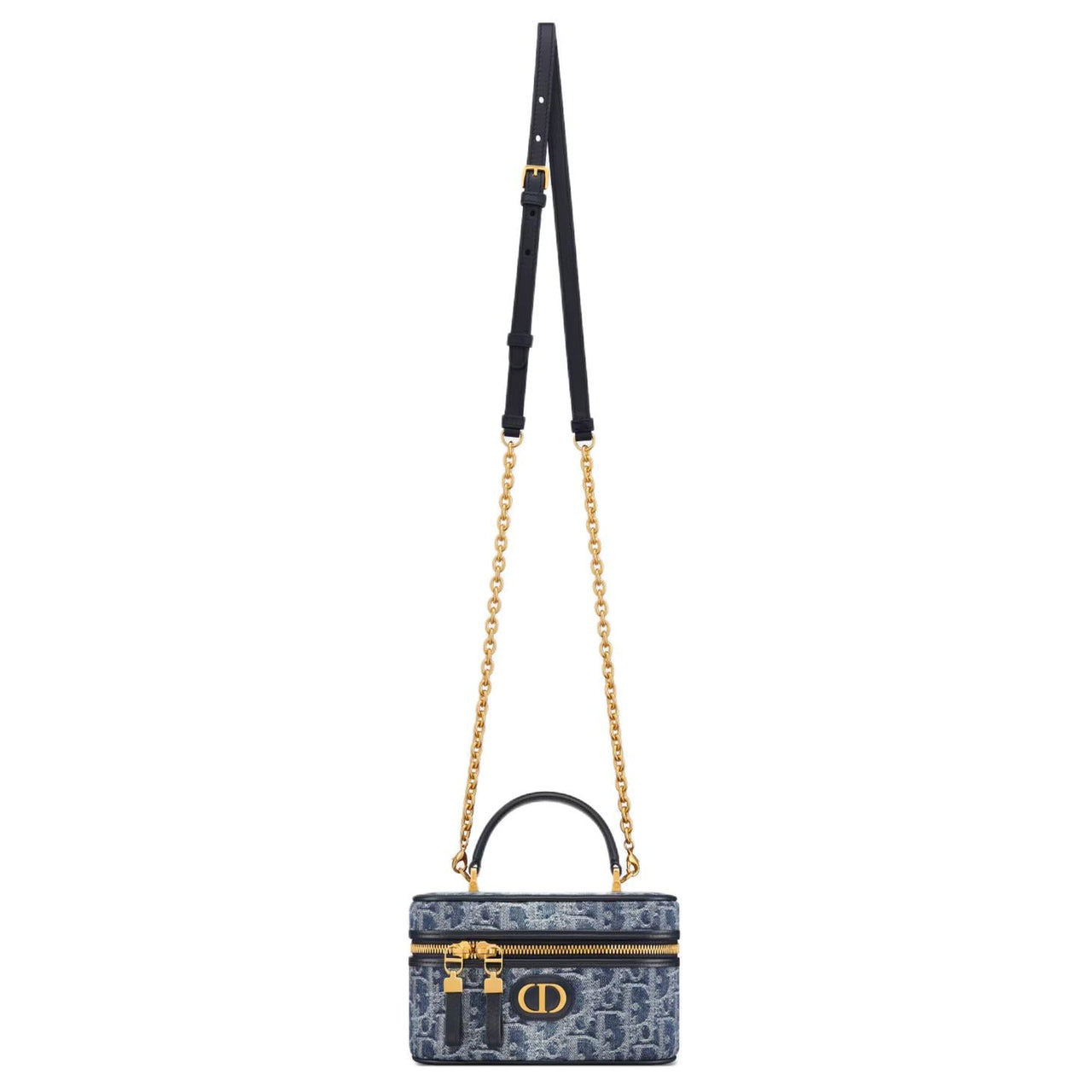 DIOR 30 Montaigne Oblique Jacquard Handbag Shoulder Bag Crossbody Bag Mini Women's Blue
