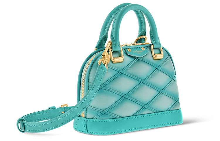 LOUIS VUITTON Lambskin One Shoulder Crossbody Portable Travel Bag Extra Mini Women's Light Blue