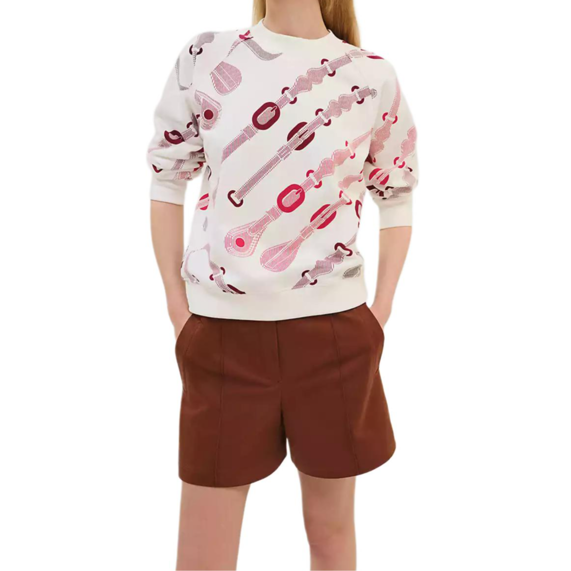 HERMES FW24 Sweatshirt Women's Natural White