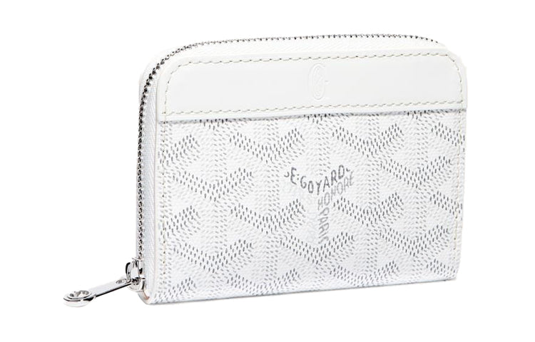 GOYARD MATIGNON Canvas With Leather Wallets Coin Purses Mini Women's White