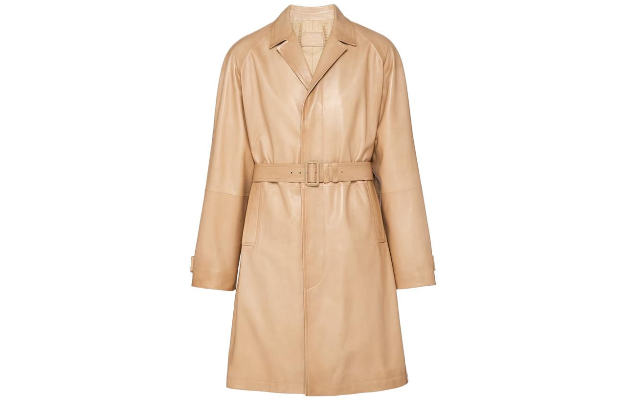 PRADA Coats Men Sand Beige Yellow
