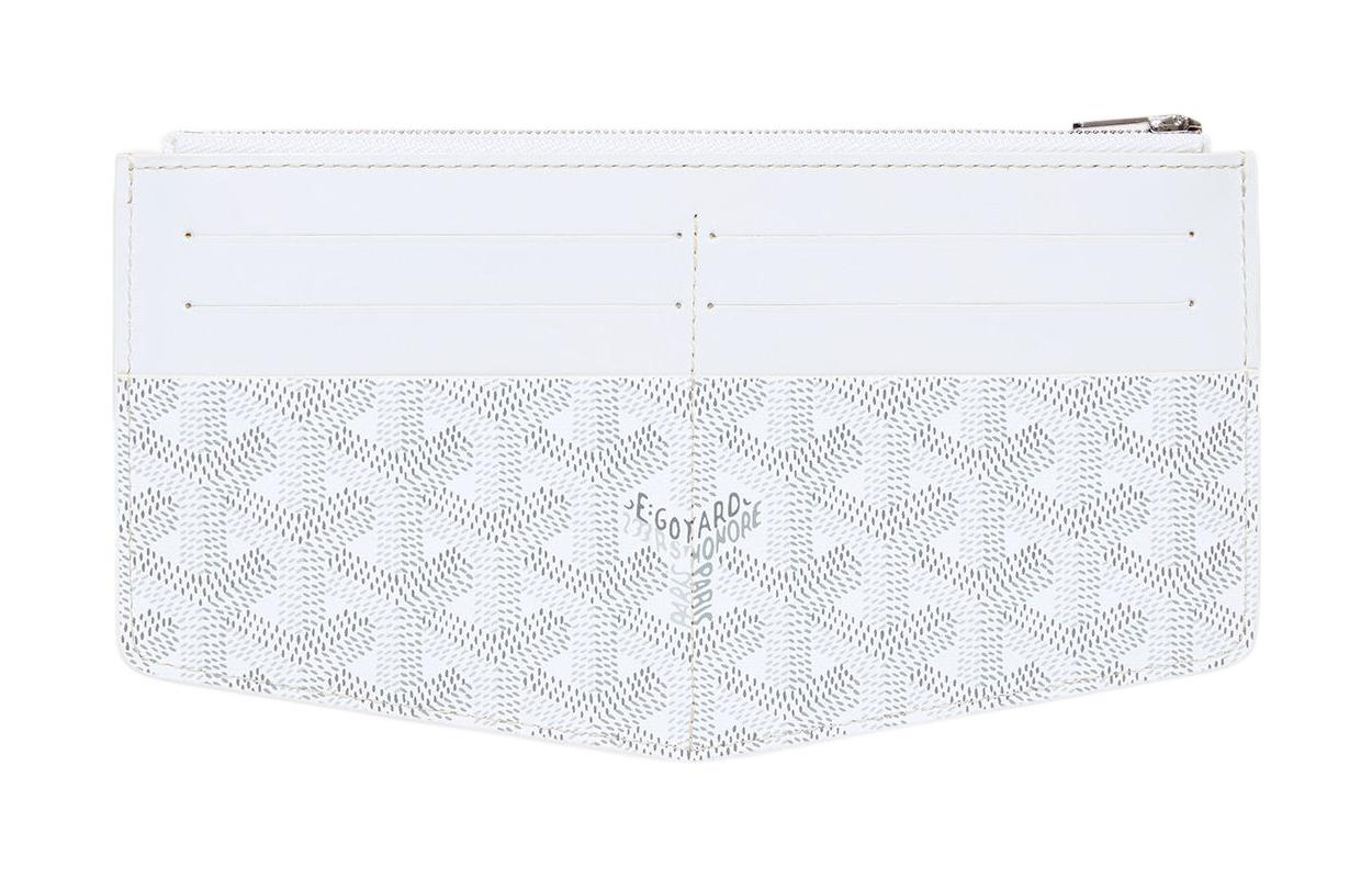 GOYARD Insert Louise Canvas With Leather Wallet Unisex White