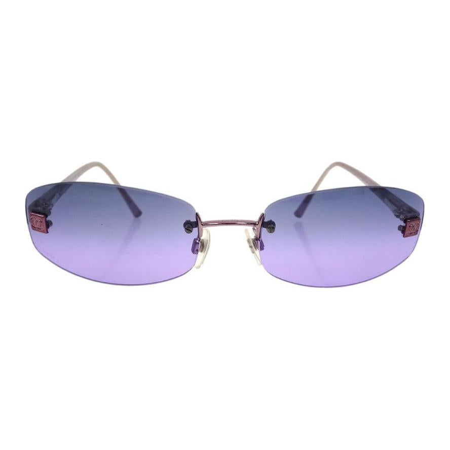 CHANEL 1990-2000s Rimless Sunglasses
