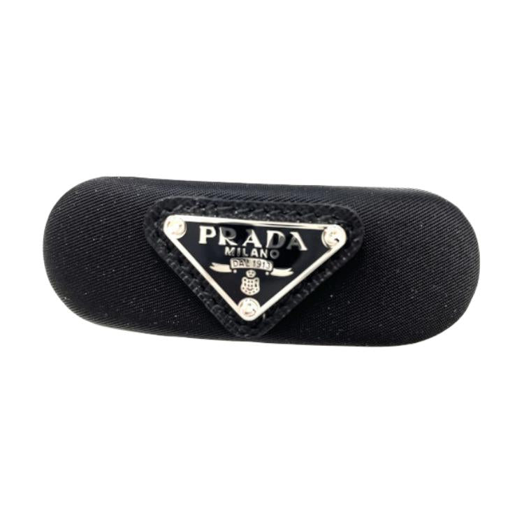 PRADA Cloth Metal Hair Clips Women's Black