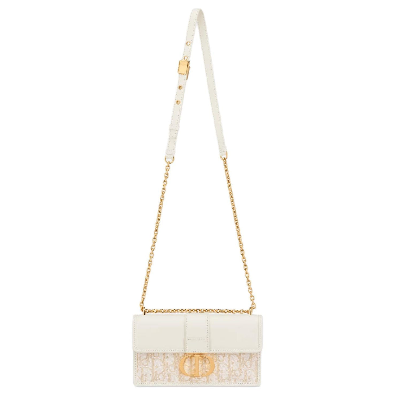 DIOR 30 Montaigne Cotton Shoulder Bag, Crossbody Bag Women's Milk White