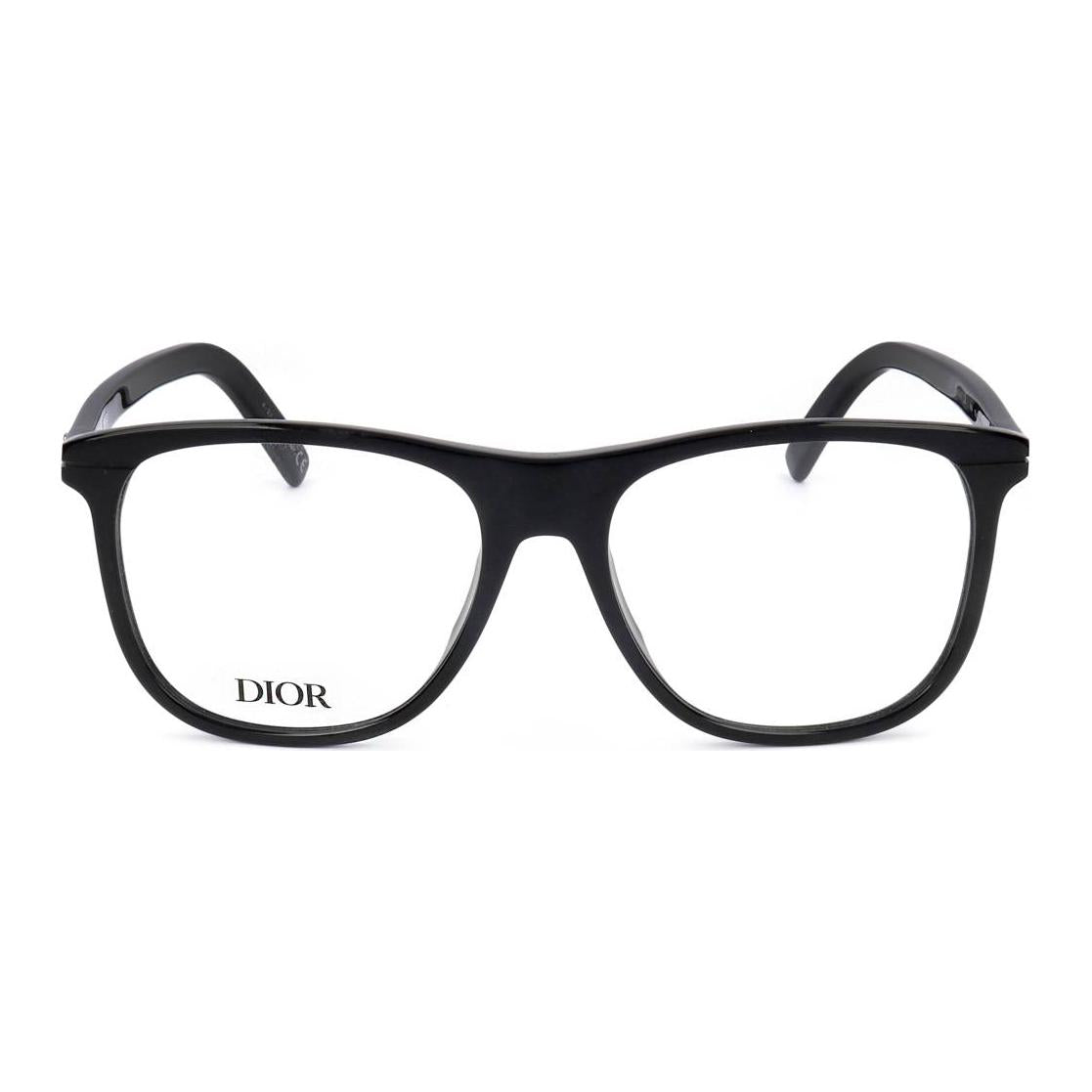 DIOR Acetate Square Eyeglass Frames Men's Bright Black