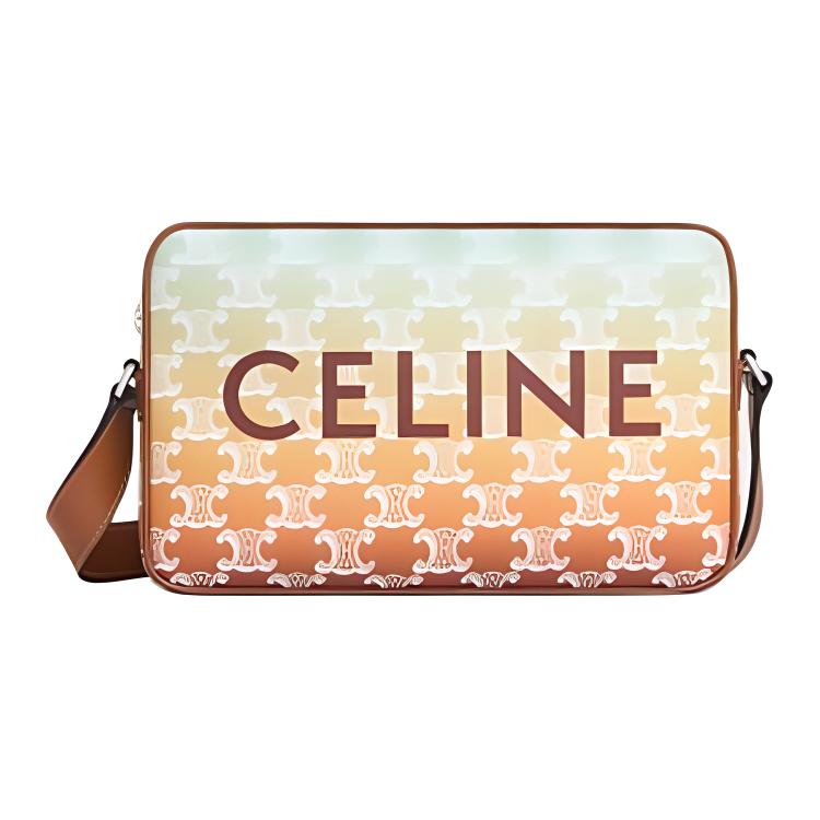 CELINE Canvas Messenger Bag, Shoulder Bag, Crossbody Bag Medium Size Men's Multicolor