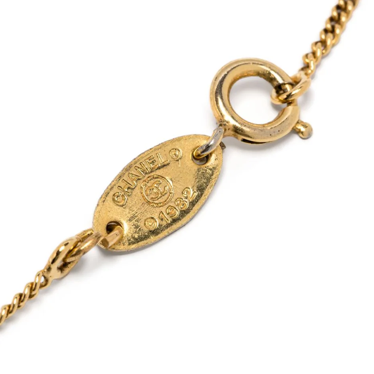 CHANEL 1982s Camélia Flowers plaque Chain Bracelet