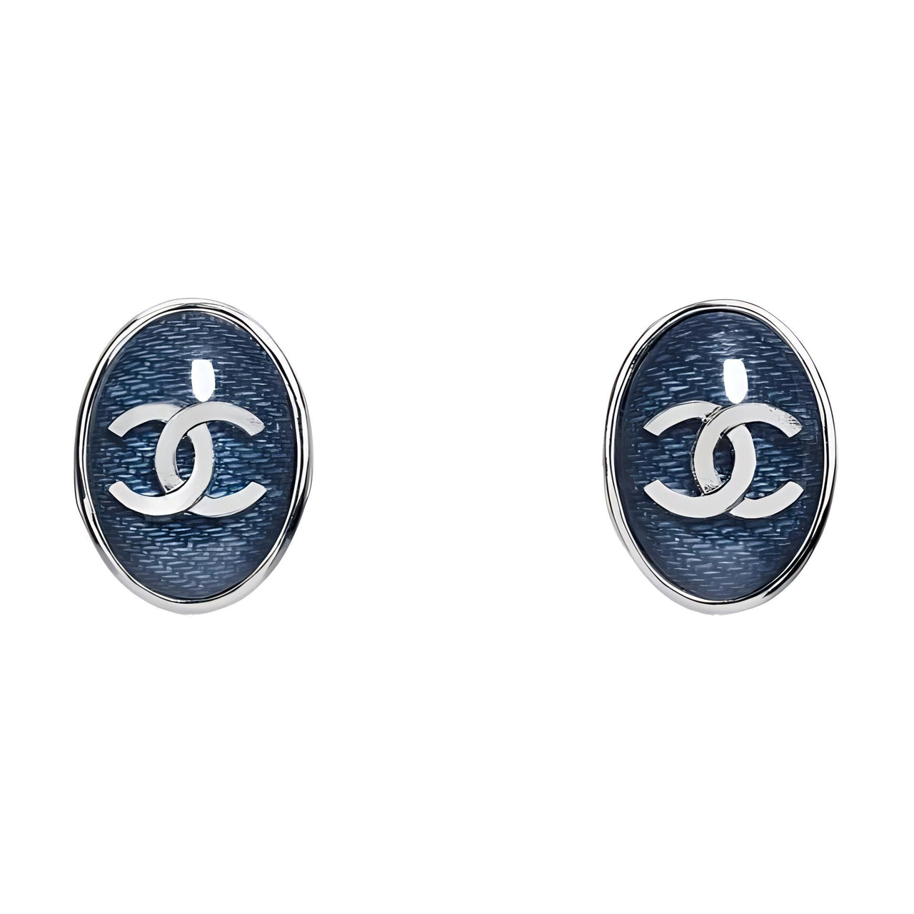 CHANEL - Stud Earrings Women's Blue