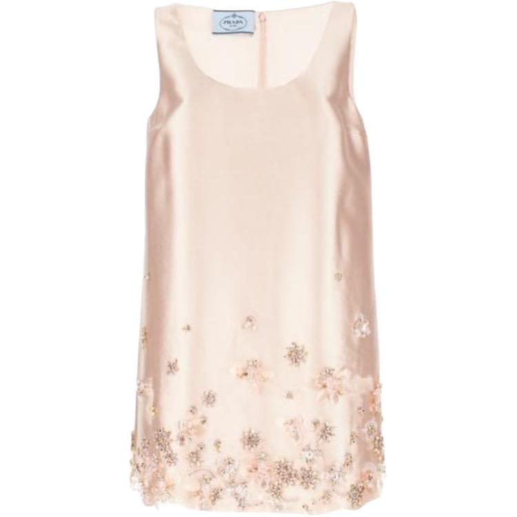 PRADA Embellished Sleeveless Mini Dress