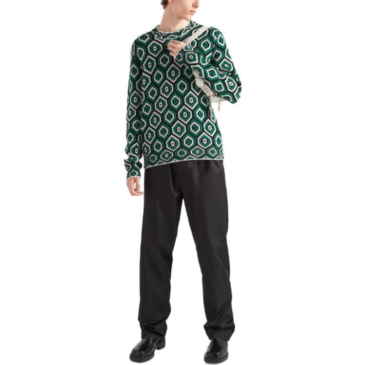 PRADA Cashmere Sweaters Men Grass Green