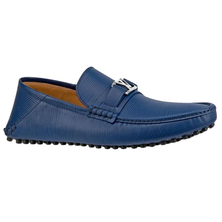 LOUIS VUITTON Hockenheim Moccasin Shoes 'Blue EPI' 1A4TW2