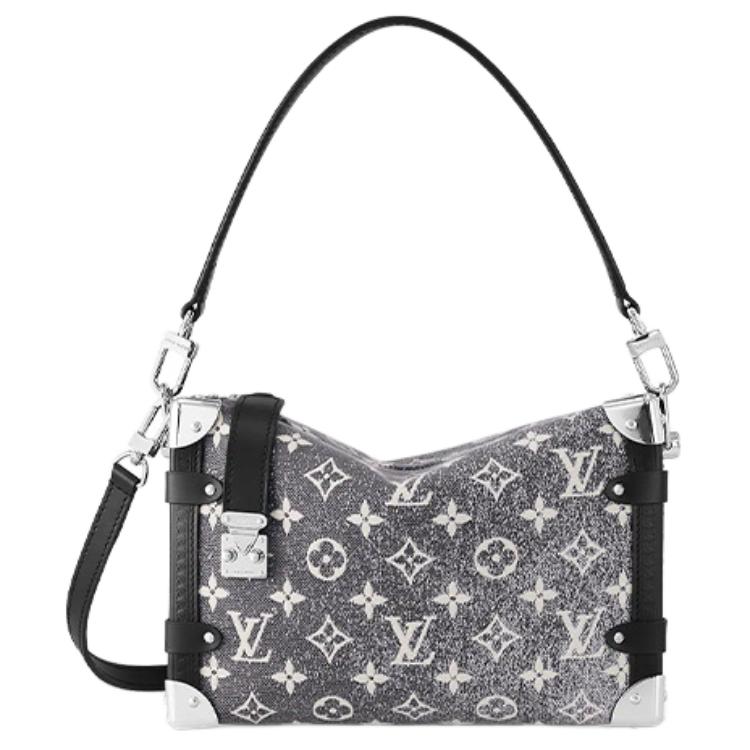 LOUIS VUITTON Monogram Jacquard Denim Side Trunk Gray