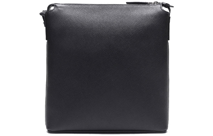 PRADA Cow Leather Shoulder Bag Crossbody Bag Men's Black