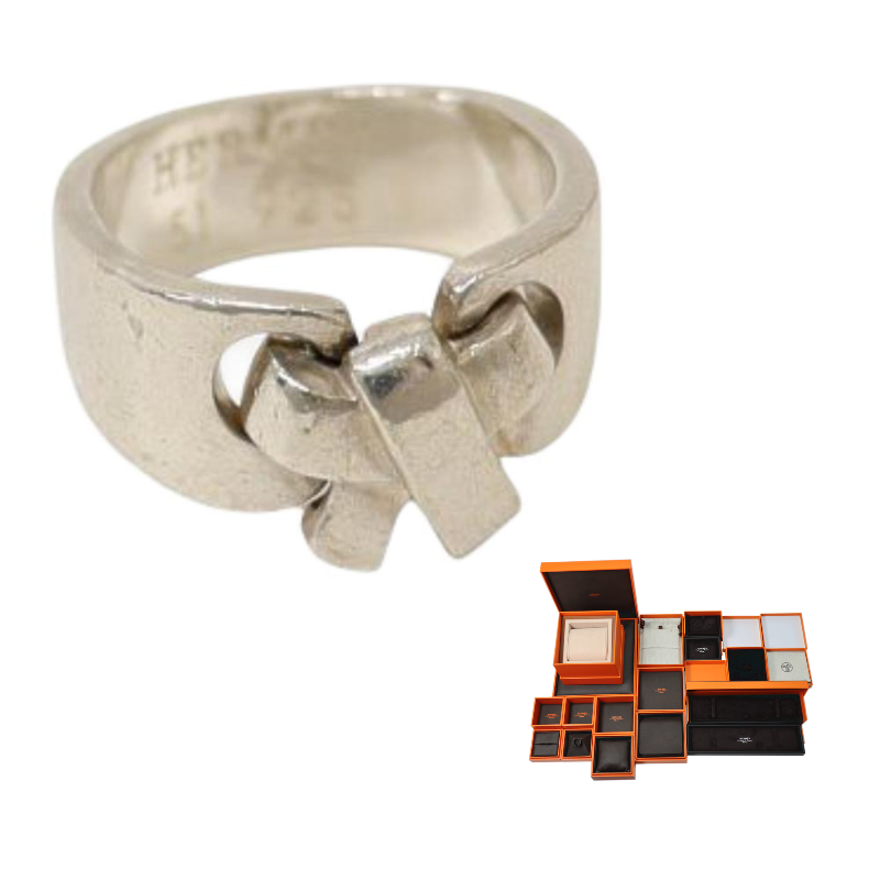 HERMES 925 Sterling Silver Rings Women's Silver
