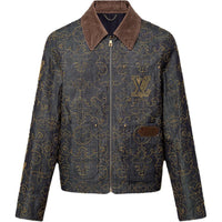 LOUIS VUITTON Embroidered Denim Workwear Jacket