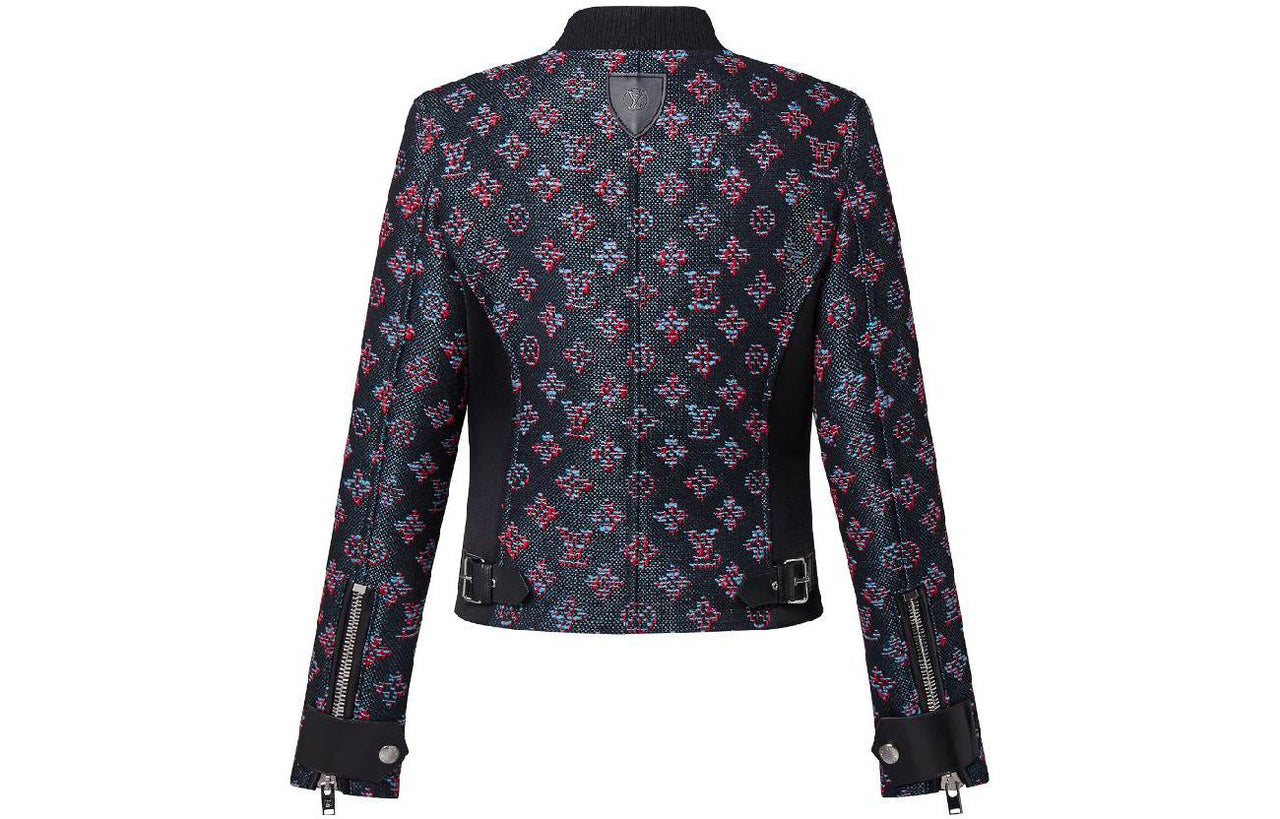 LOUIS VUITTON Monogram Jacquard Zip-Up Jacket