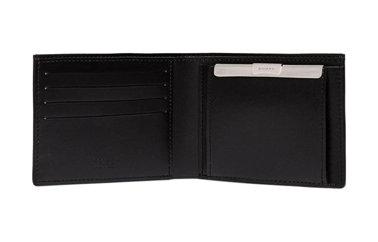 GOYARD SAINT FLORENTIN Canvas With Leather Wallet Unisex Black