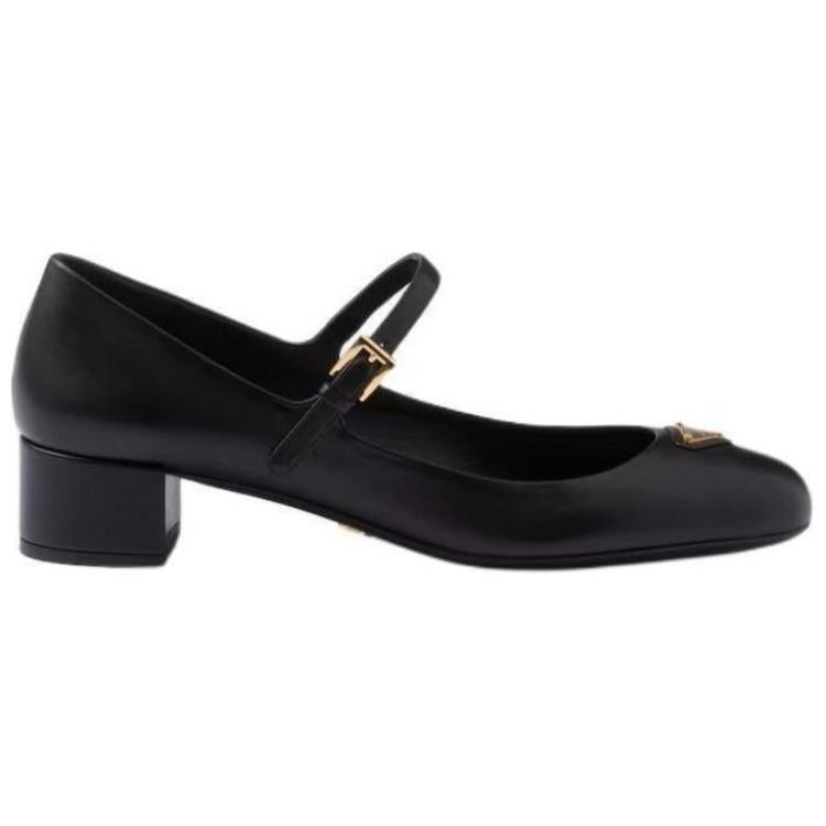 PRADA Chunky Heel Mary Jane Shoes 3.5cm Women's Black