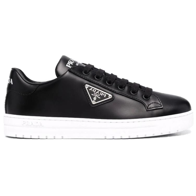 PRADA Downtown Brushed Leather Sneakers 'White' Women's