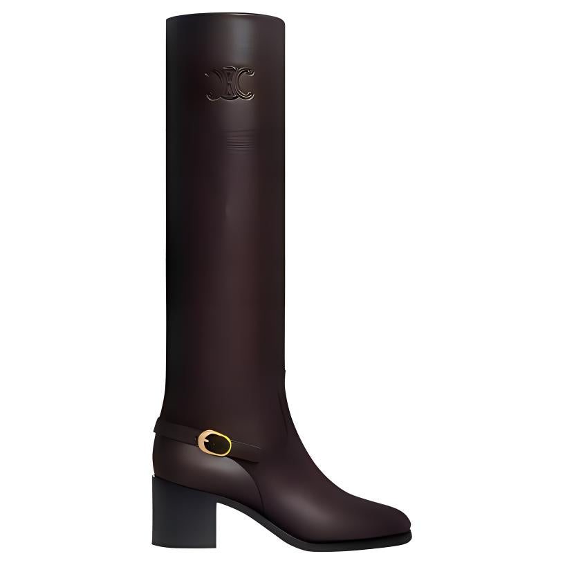 CELINE Garance Knee high Boots Women's Brown
