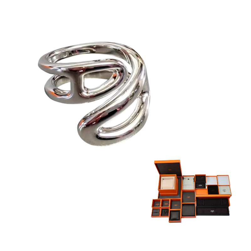 HERMES 925 Sterling Silver Rings Women's Silver