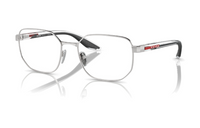 PRADA Injection Molded Metal Irregular Shape Eyeglass Frames Men's Gray