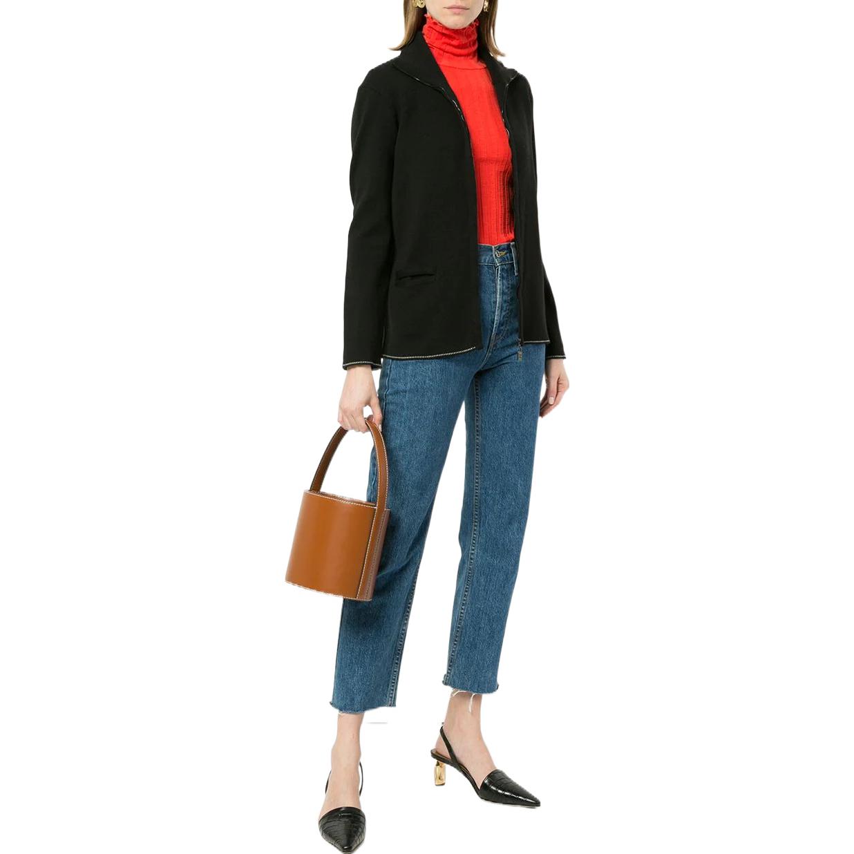 CHANEL 1996 Patch sleeve Cashmere Top