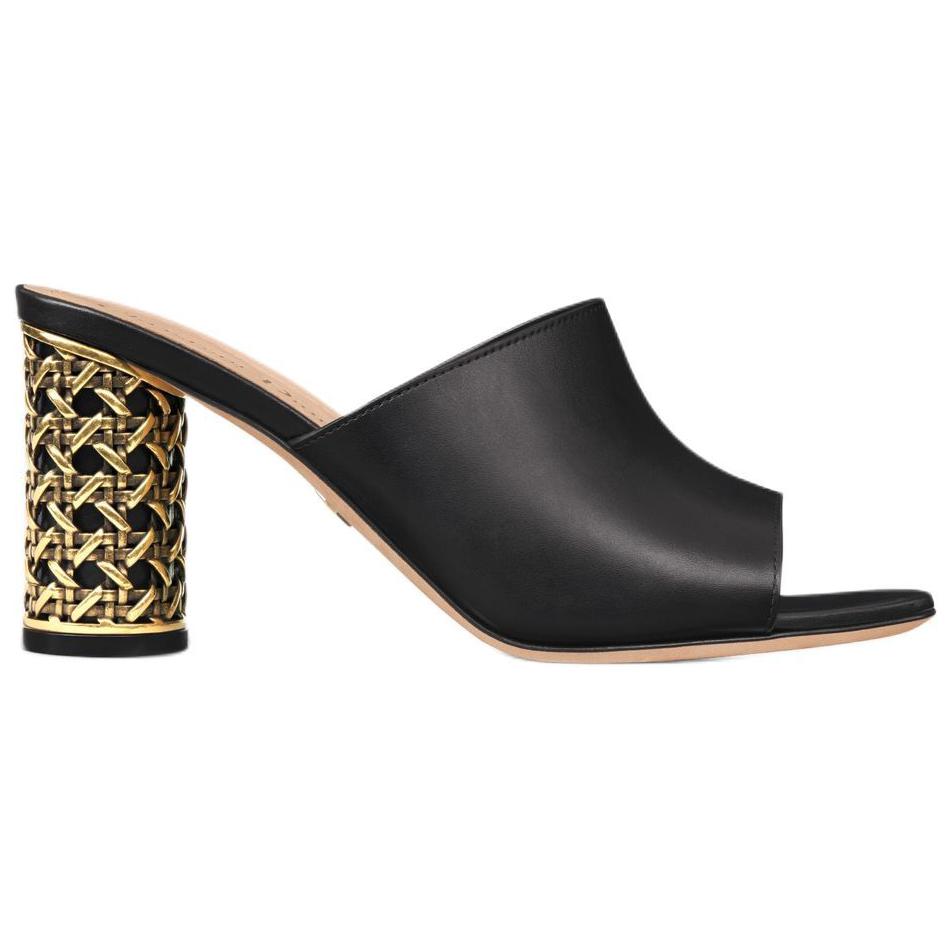 DIOR Icon Slide Slippers 8cm Women's Black