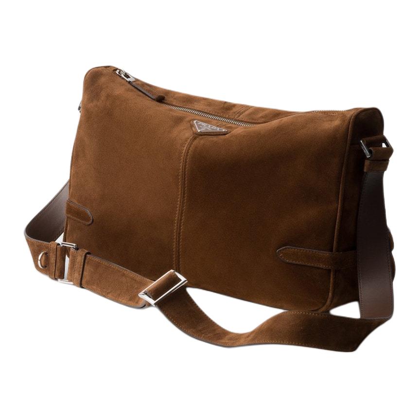 PRADA Calfskin Crossbody Bag Shoulder Bag Regular Men's Cocoa Brown