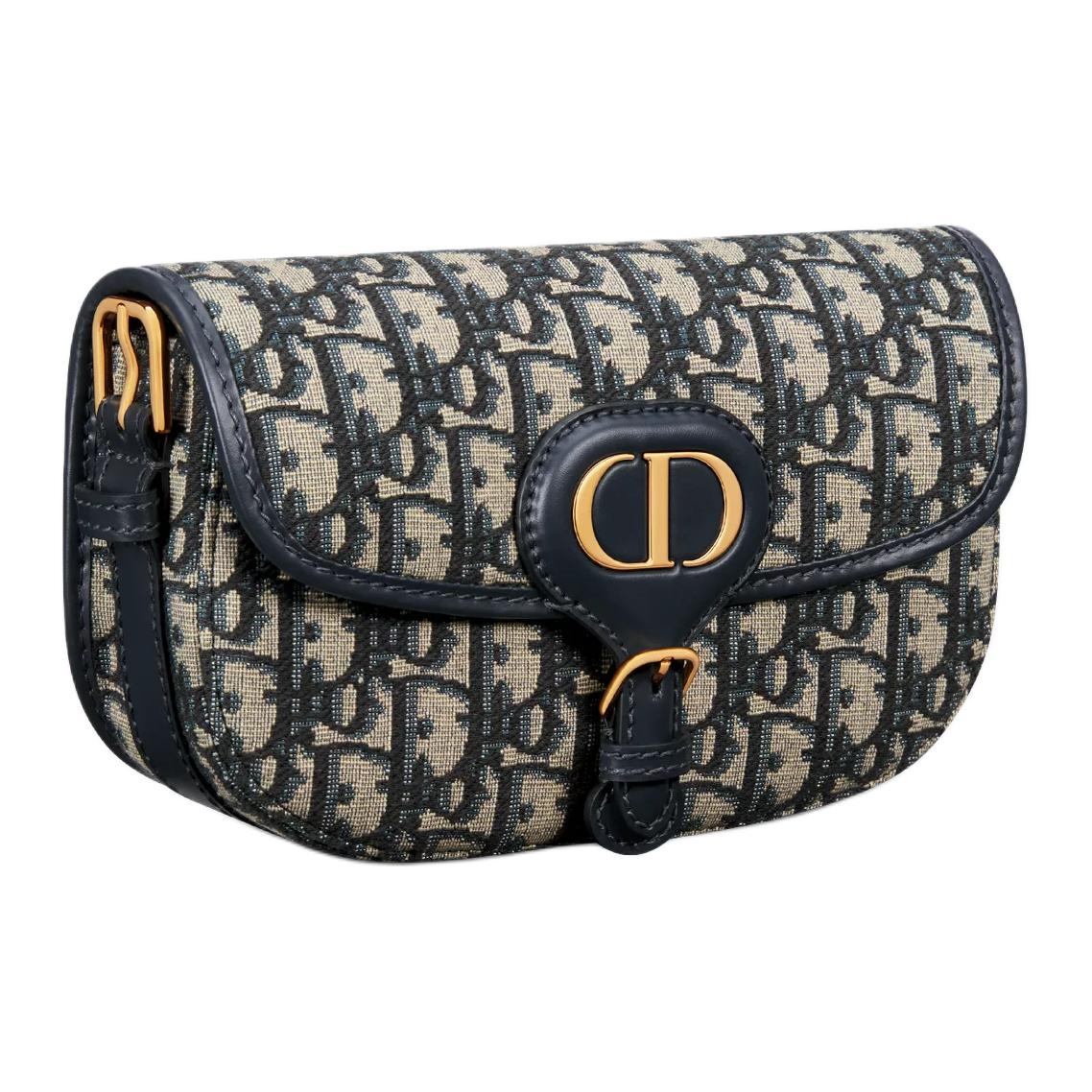 DIOR Bobby Cotton With Calfskin Shoulder Bag Crossbody Bag Women's Blue