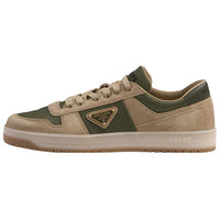 PRADA Downtown Low Top Skateboard Shoes 3.5cm Men's Beige Green