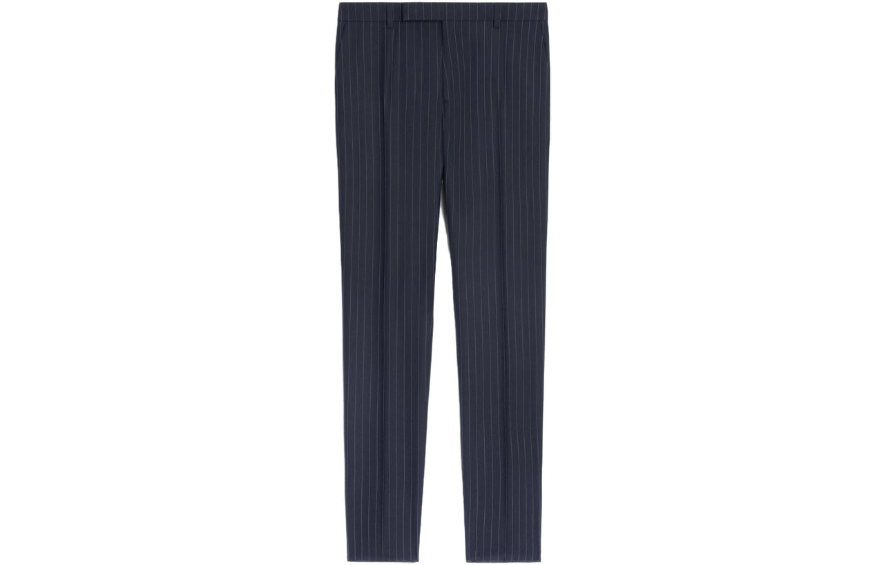 CELINE Classic Pants In Striped Cashmere Wool