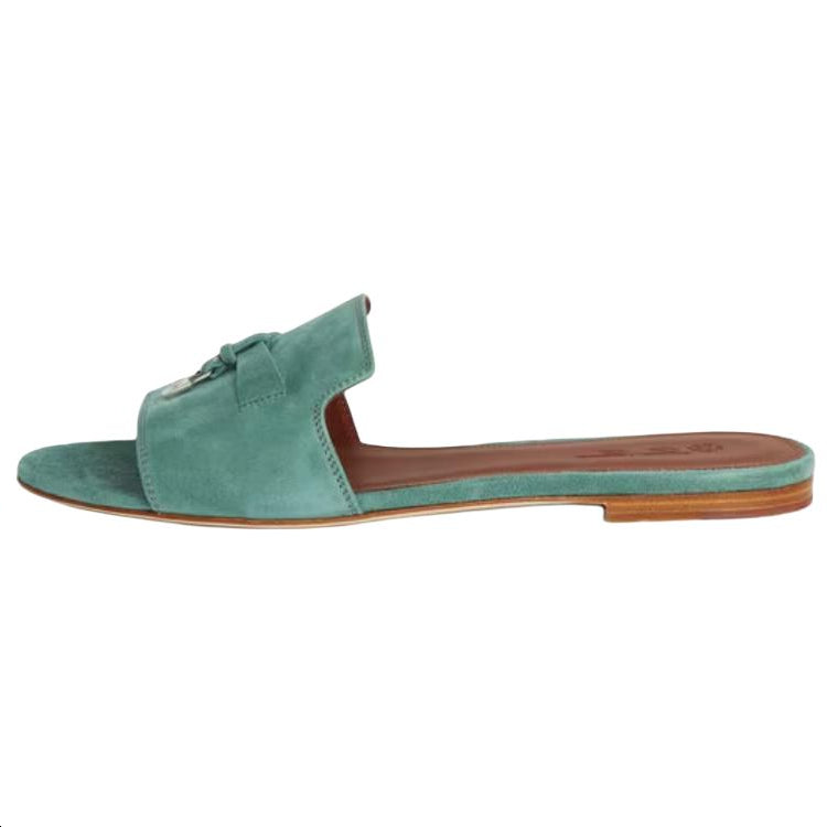 Loro Piana Slide Slippers Women's Green