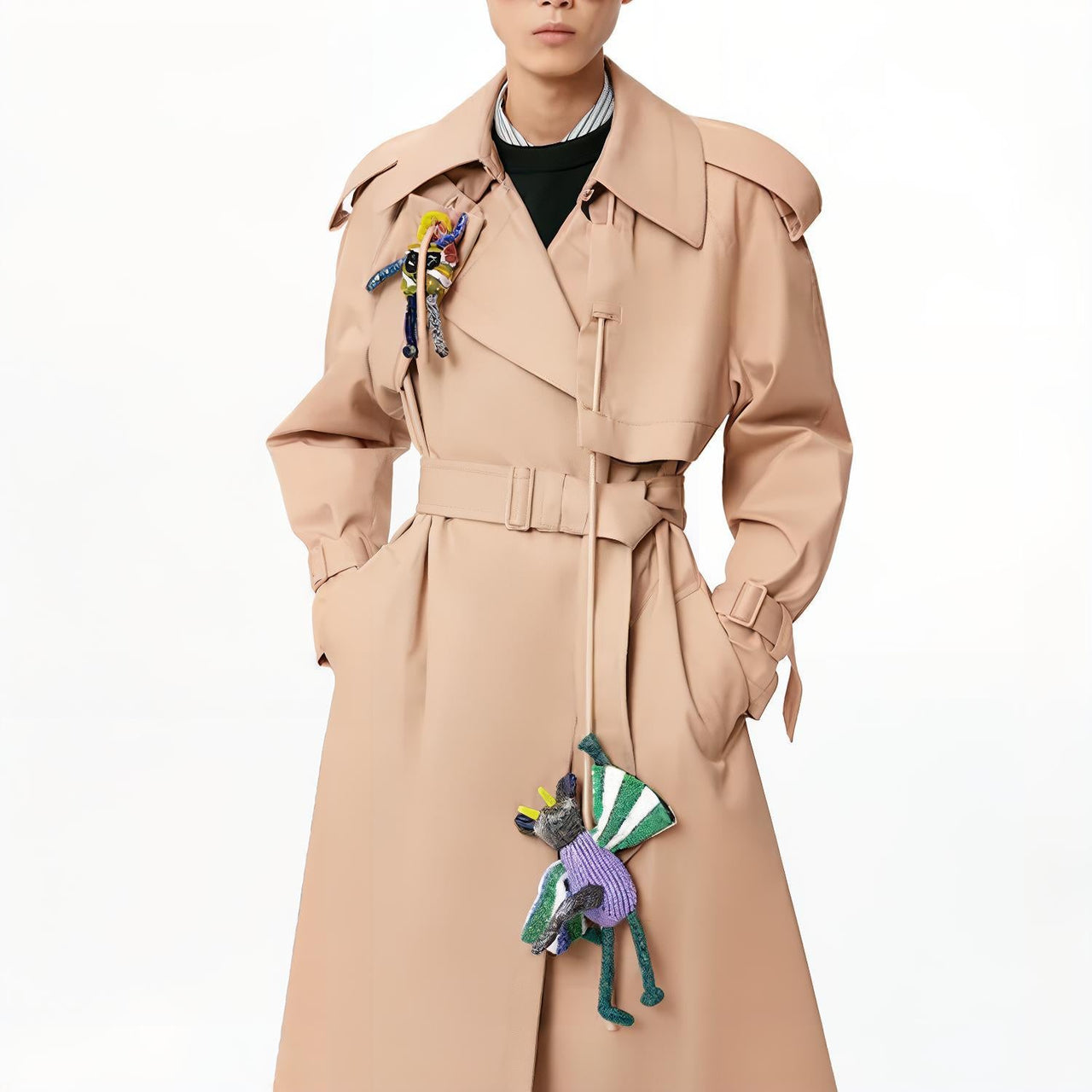 LOUIS VUITTON New Quarterly Products Of LV Trench Coat Men's Camel