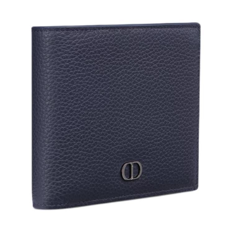 DIOR Calfskin Wallet Men's Marine Blue
